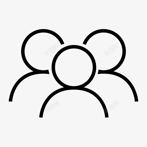群体人社会图标svg_新图网 https://ixintu.com 人 团队 社会 群体