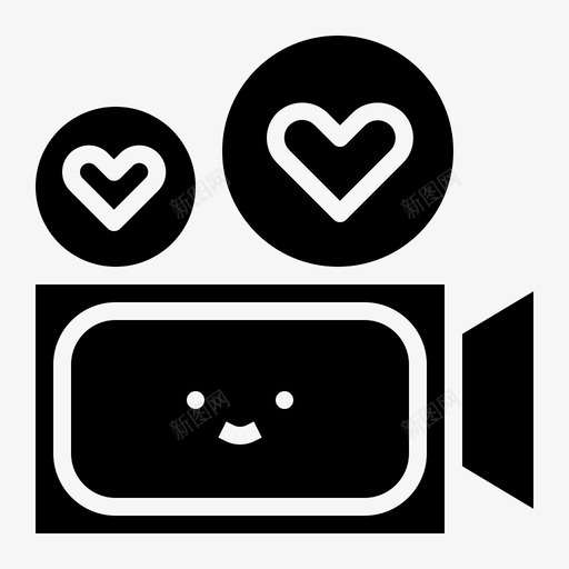 视频相机爱情图标svg_新图网 https://ixintu.com 婚礼 爱情 相机 结婚 视频