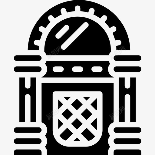 自动点唱机五十年代2填充图标svg_新图网 https://ixintu.com 五十年代2 填充 自动点唱机