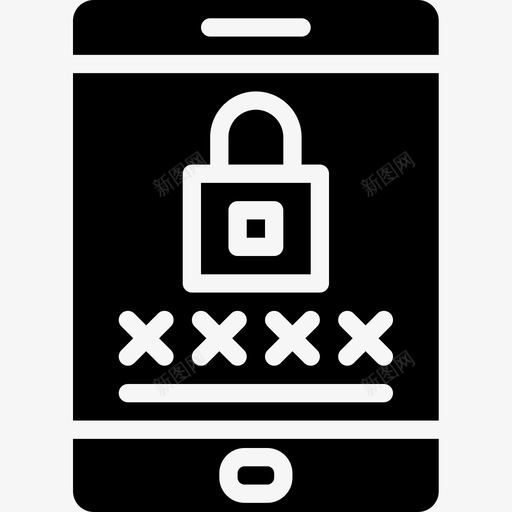 智能手机安全72固态图标svg_新图网 https://ixintu.com 固态 安全72 智能手机