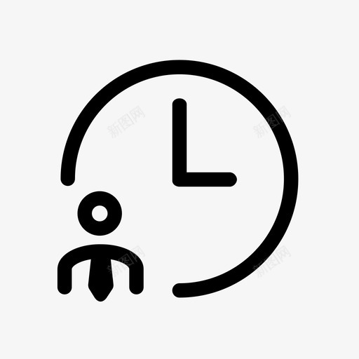 时间工作业务管理计划图标svg_新图网 https://ixintu.com 业务和管理线 业务管理 团队合作 时间工作 计划