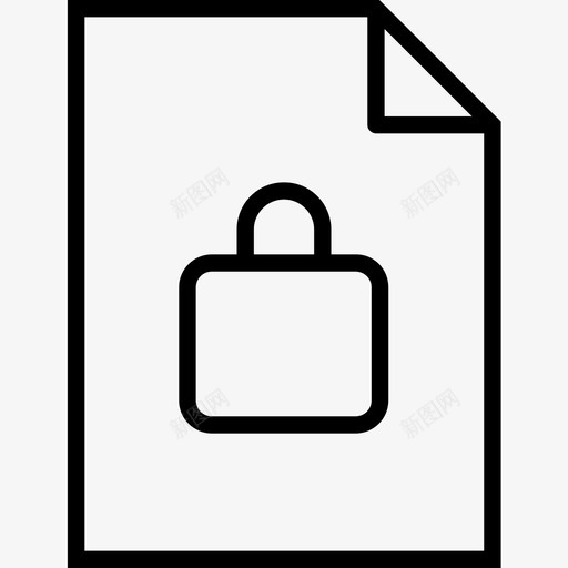 文档锁定访问数据图标svg_新图网 https://ixintu.com 业务 安全 数据 文件 文档锁定 访问