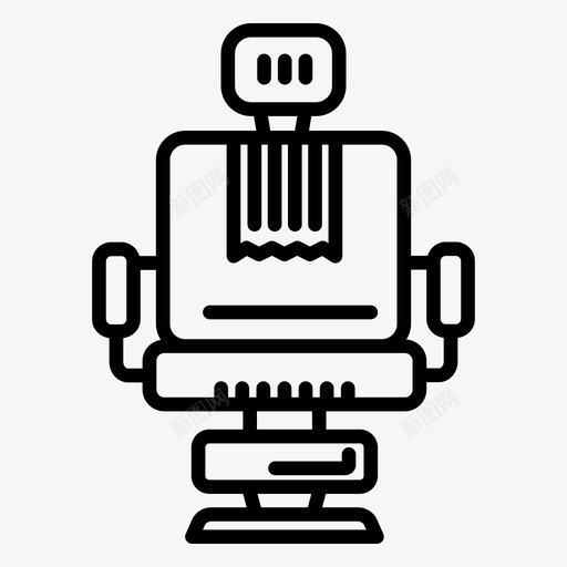 理发椅扶手椅家具图标svg_新图网 https://ixintu.com 家具 扶手椅 沙龙 理发椅