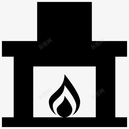 火炉营火集中加热系统图标svg_新图网 https://ixintu.com 响应用户界面UI矢量图标 壁炉 柴火 火炉 营火 集中加热系统