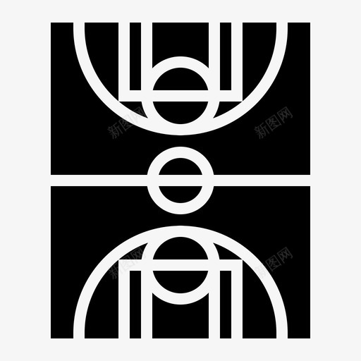 篮球场比赛体育图标svg_新图网 https://ixintu.com 体育 体育场 学校固体 比赛 篮球场
