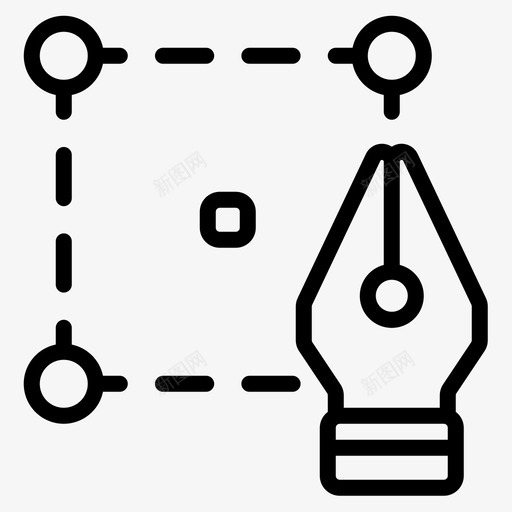 钢笔实用工具2线性图标svg_新图网 https://ixintu.com 实用工具2 线性 钢笔