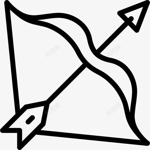 射手座天文学11直线型图标svg_新图网 https://ixintu.com 天文学11 射手座 直线型