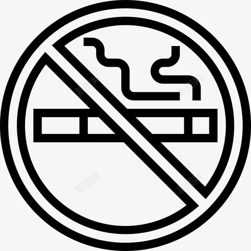 禁止吸烟交通62直达图标svg_新图网 https://ixintu.com 交通62 直达 禁止吸烟