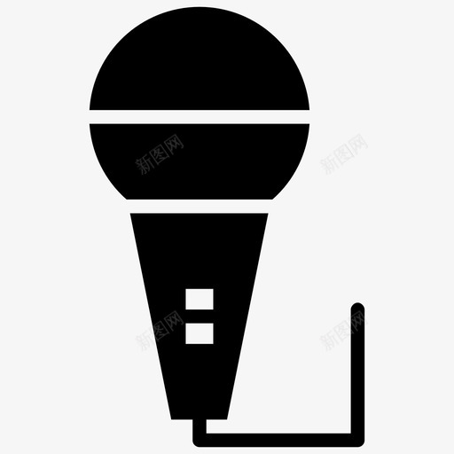 麦克风音频录音话筒图标svg_新图网 https://ixintu.com 响应用户界面UI矢量图标 复古 录音话筒 音频 麦克风