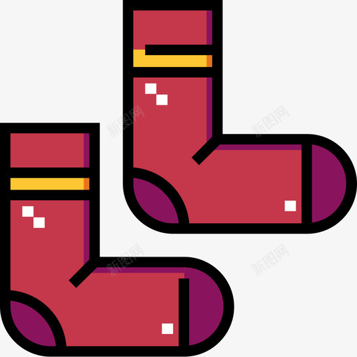 袜子秋季42线颜色图标svg_新图网 https://ixintu.com 秋季42 线颜色 袜子