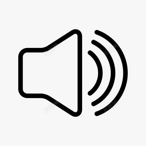 扬声器最大值音频声音图标svg_新图网 https://ixintu.com 声音 多媒体音频视频播放器线路 扬声器最大值 音量 音频