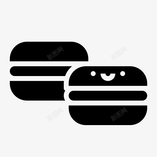 马卡龙面包房甜点图标svg_新图网 https://ixintu.com 甜点 面包房 面包房固体 马卡龙