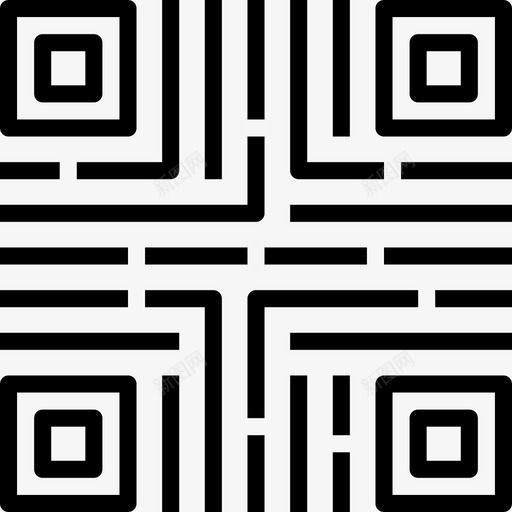 二维码搜索引擎优化网站线性图标svg_新图网 https://ixintu.com 二维码 搜索引擎优化网站 线性