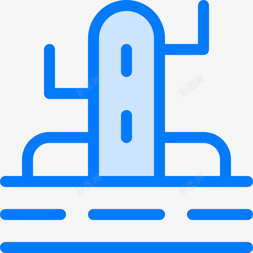 沙漠景观8蓝色图标svg_新图网 https://ixintu.com 景观8 沙漠 蓝色