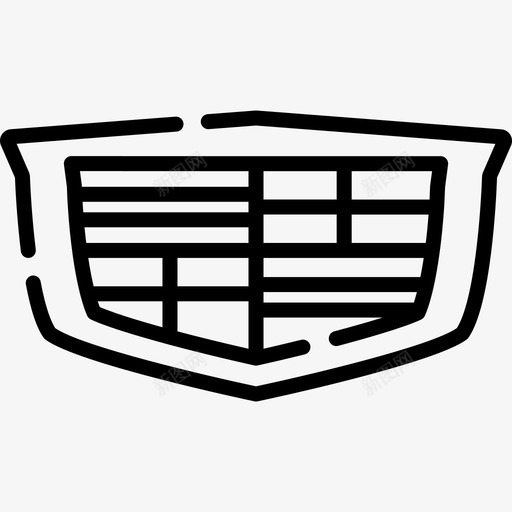 凯迪拉克交通标志2直线型图标svg_新图网 https://ixintu.com 交通标志2 凯迪拉克 直线型