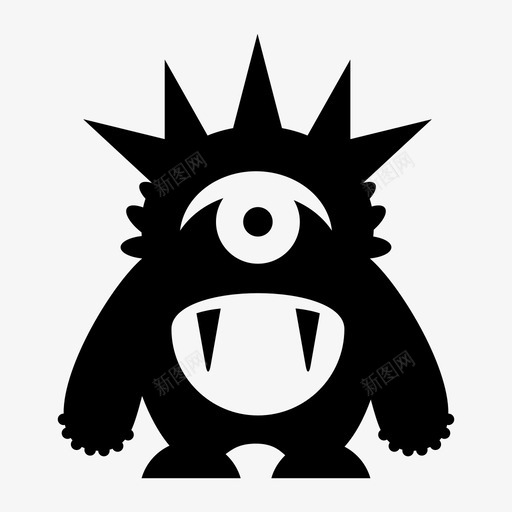 怪物可爱万圣节图标svg_新图网 https://ixintu.com 万圣节 可爱 怪物 怪物固体 恐怖