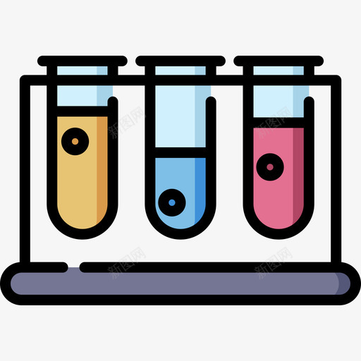 试管药房10线性颜色图标svg_新图网 https://ixintu.com 线性颜色 药房10 试管