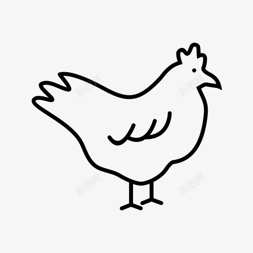 鸡动物蛋图标svg_新图网 https://ixintu.com 16农场 动物 蛋 鸡