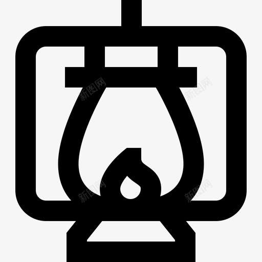 灯笼野营80轮廓图标svg_新图网 https://ixintu.com 灯笼 轮廓 野营80