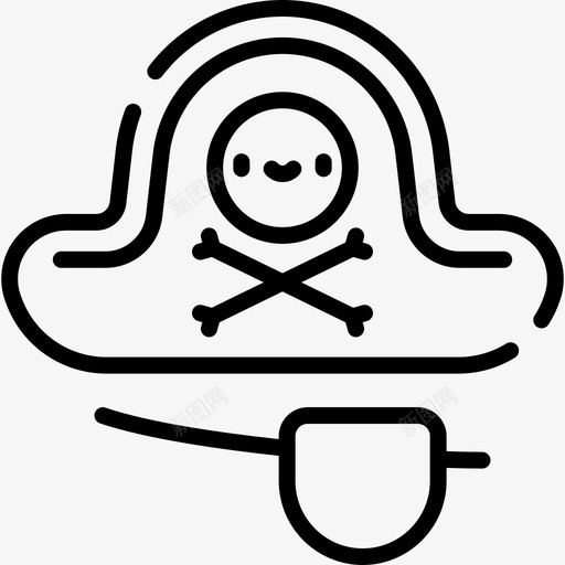 海盗帽服装派对14直系图标svg_新图网 https://ixintu.com 服装派对14 海盗帽 直系