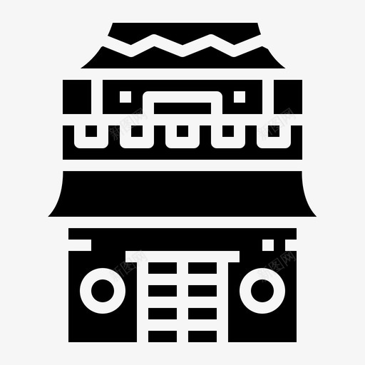 房屋建筑亚洲图标svg_新图网 https://ixintu.com 中国 中国实心 亚洲 建筑 房屋