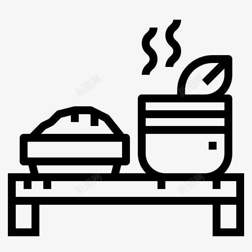 茶杯子叶子图标svg_新图网 https://ixintu.com 叶子 日本 杯子 禅 茶