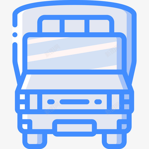 校车城市31蓝色图标svg_新图网 https://ixintu.com 城市31 校车 蓝色