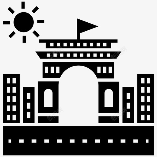 公共场所商业区公共空间图标svg_新图网 https://ixintu.com 公共场所 公共空间 商业区 旅游字形矢量图标