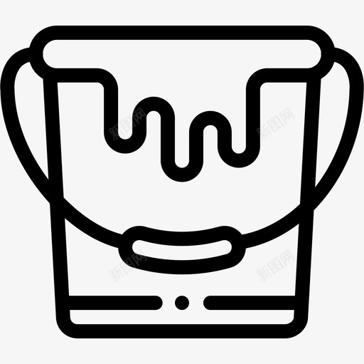 油漆桶艺术工作室10线性图标svg_新图网 https://ixintu.com 油漆桶 线性 艺术工作室10