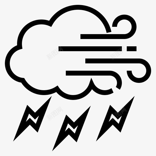 持续下雨和雷阵雨天气预报中一般下雨会有闪电表示,持续下雨的标志是