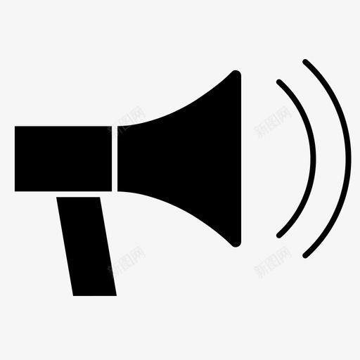 扩音器声音音量图标svg_新图网 https://ixintu.com 声音 扩音器 音量
