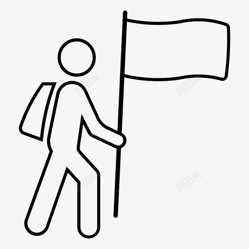 先锋发现旗帜图标svg_新图网 https://ixintu.com 先锋 创新者 发现 旗帜 远见者 领导者