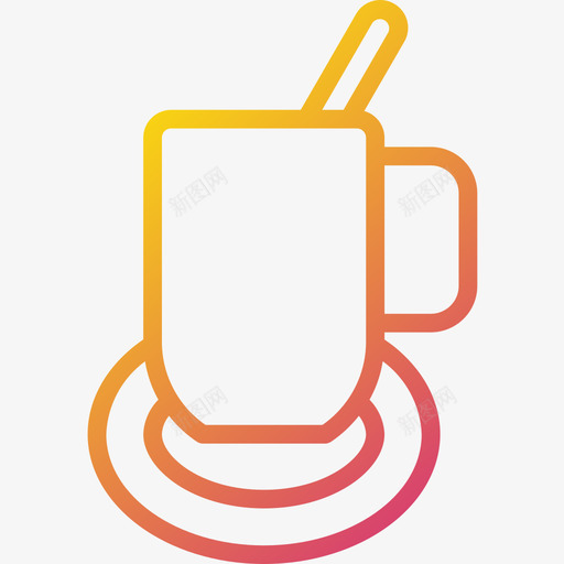 咖啡杯办公用品7梯度图标svg_新图网 https://ixintu.com 办公用品7 咖啡杯 梯度