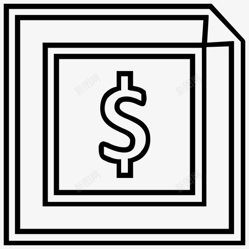 钱钞票货币图标svg_新图网 https://ixintu.com 美元 货币 购买 钞票 钱