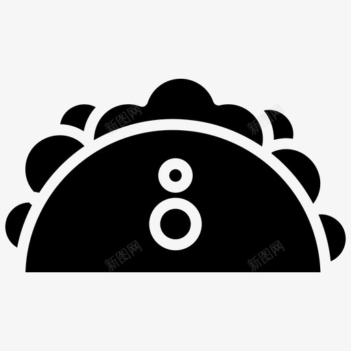 玉米饼卷食物皮塔三明治图标svg_新图网 https://ixintu.com 沙瓦玛 玉米饼卷 皮塔三明治 零食 食品v1字形图标 食物