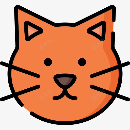 猫宠物店14线性颜色图标svg_新图网 https://ixintu.com 宠物店14 猫 线性颜色