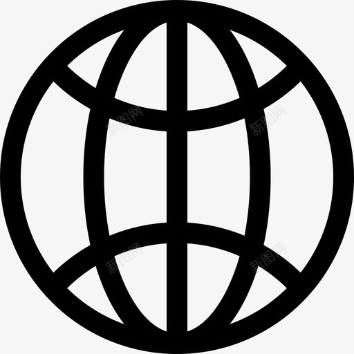 环球商业与金融83线性图标svg_新图网 https://ixintu.com 商业与金融83 环球 线性