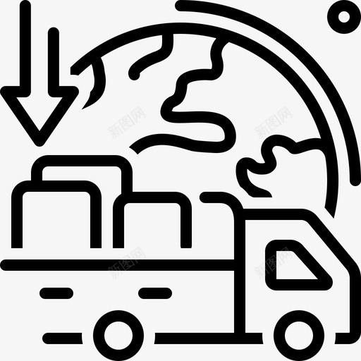 进口商运输进口货物图标svg_新图网 https://ixintu.com 运输 进口商 进口货物
