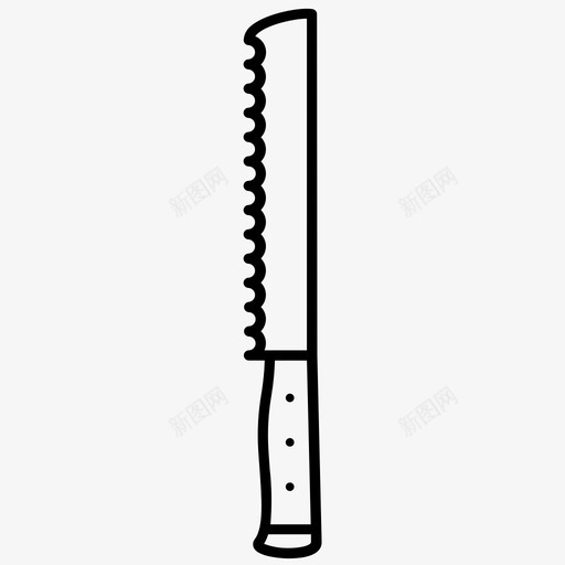 面包刀烹饪刀菜刀图标svg_新图网 https://ixintu.com 厨房用具 烹饪刀 菜刀 面包刀