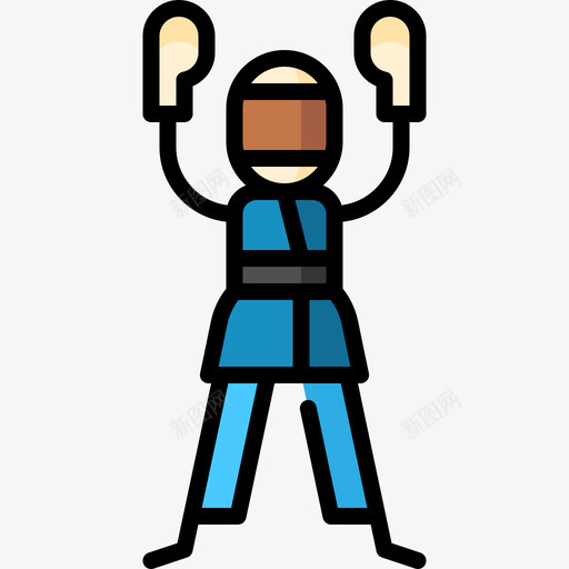 工藤武术2线条色彩图标svg_新图网 https://ixintu.com 工藤 武术2 线条色彩