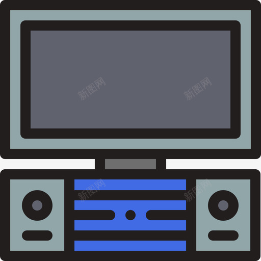 电视业余爱好和业余时间2线性颜色图标svg_新图网 https://ixintu.com 业余爱好和业余时间2 电视 线性颜色