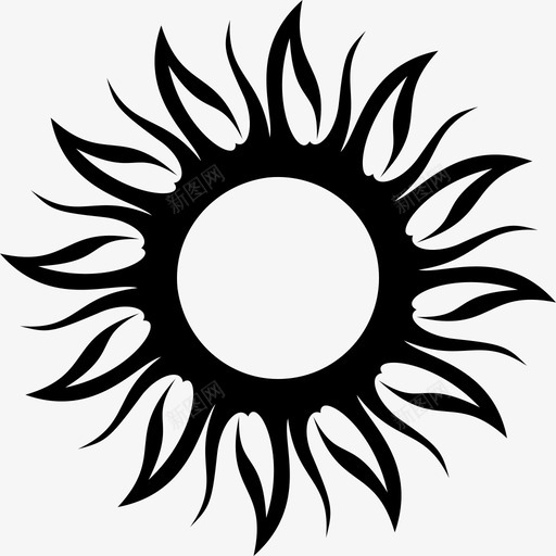日出炎热夏天图标svg_新图网 https://ixintu.com 夏天 日出 炎热 阳光