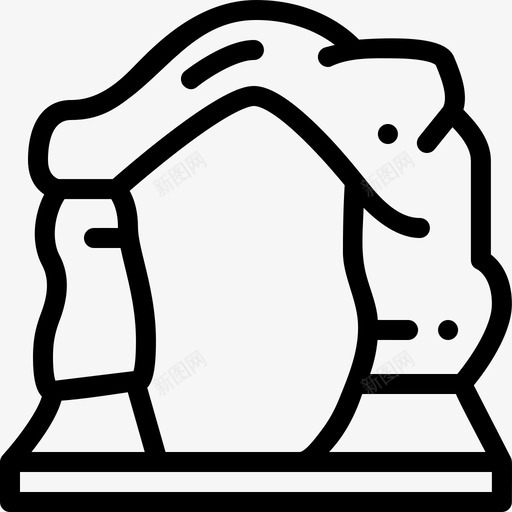 石头沙漠15线性图标svg_新图网 https://ixintu.com 沙漠15 石头 线性