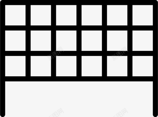 网篱笆障碍图标svg_新图网 https://ixintu.com 天天瘦 排球 篱笆 网 障碍