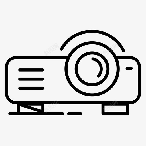 投影仪设备演示图标svg_新图网 https://ixintu.com 投影 投影仪 演示 电影院 设备