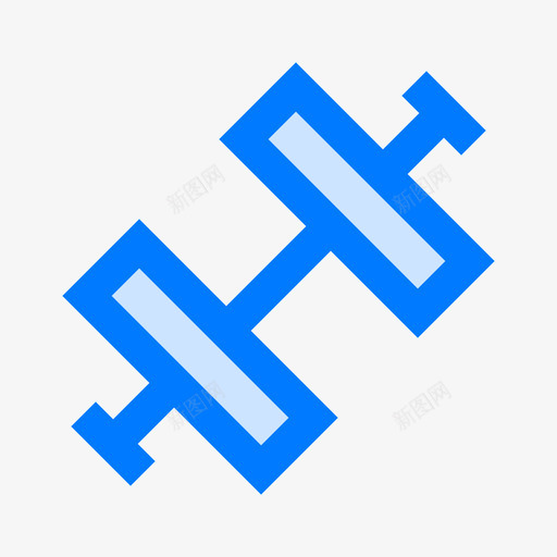 哑铃17号健身房蓝色图标svg_新图网 https://ixintu.com 17号健身房 哑铃 蓝色