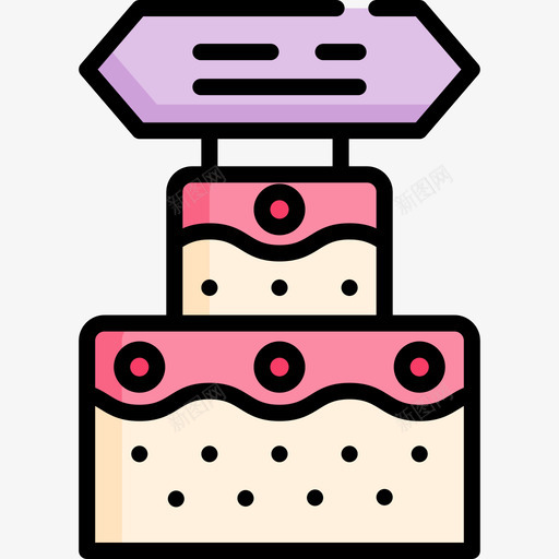 生日蛋糕69岁生日线性颜色图标svg_新图网 https://ixintu.com 69岁生日 生日蛋糕 线性颜色