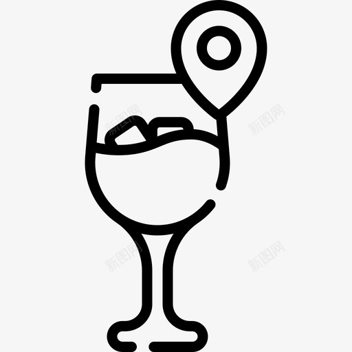 鸡尾酒旅行应用程序13线性图标svg_新图网 https://ixintu.com 旅行应用程序13 线性 鸡尾酒