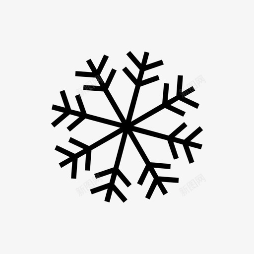 雪花圣诞节新年图标svg_新图网 https://ixintu.com 圣诞节 天气 新年 降雪 雪花