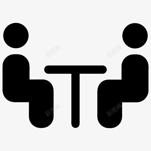 会议晚餐小组图标svg_新图网 https://ixintu.com 会议 团队 小组 所有尺寸的基本集合 晚餐 面试